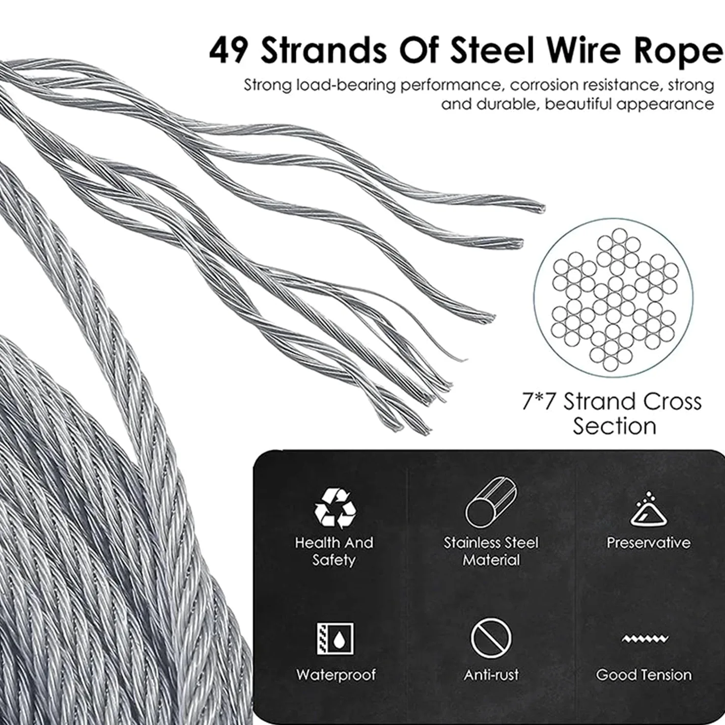 Stojak na rośliny pnące ze stali nierdzewnej, profesjonalny kompletny system, zawiera wsporniki ścienne i kabel ze stali nierdzewnej 3 mm (20 wsporników, 30 metrów kabla) stojaki ze stali nierdzewnej
