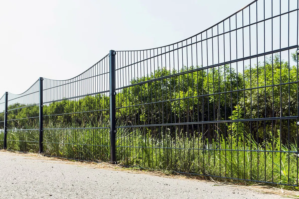 Home Deluxe - Ogrodzenie z podwójnym prętem antracytowym, dekoracja góry - długość: 50 m wysokość: 120 cm kompletny zestaw - stal ocynkowana ogniowo - trwała powłoka proszkowa I płot ogrodowy, płot