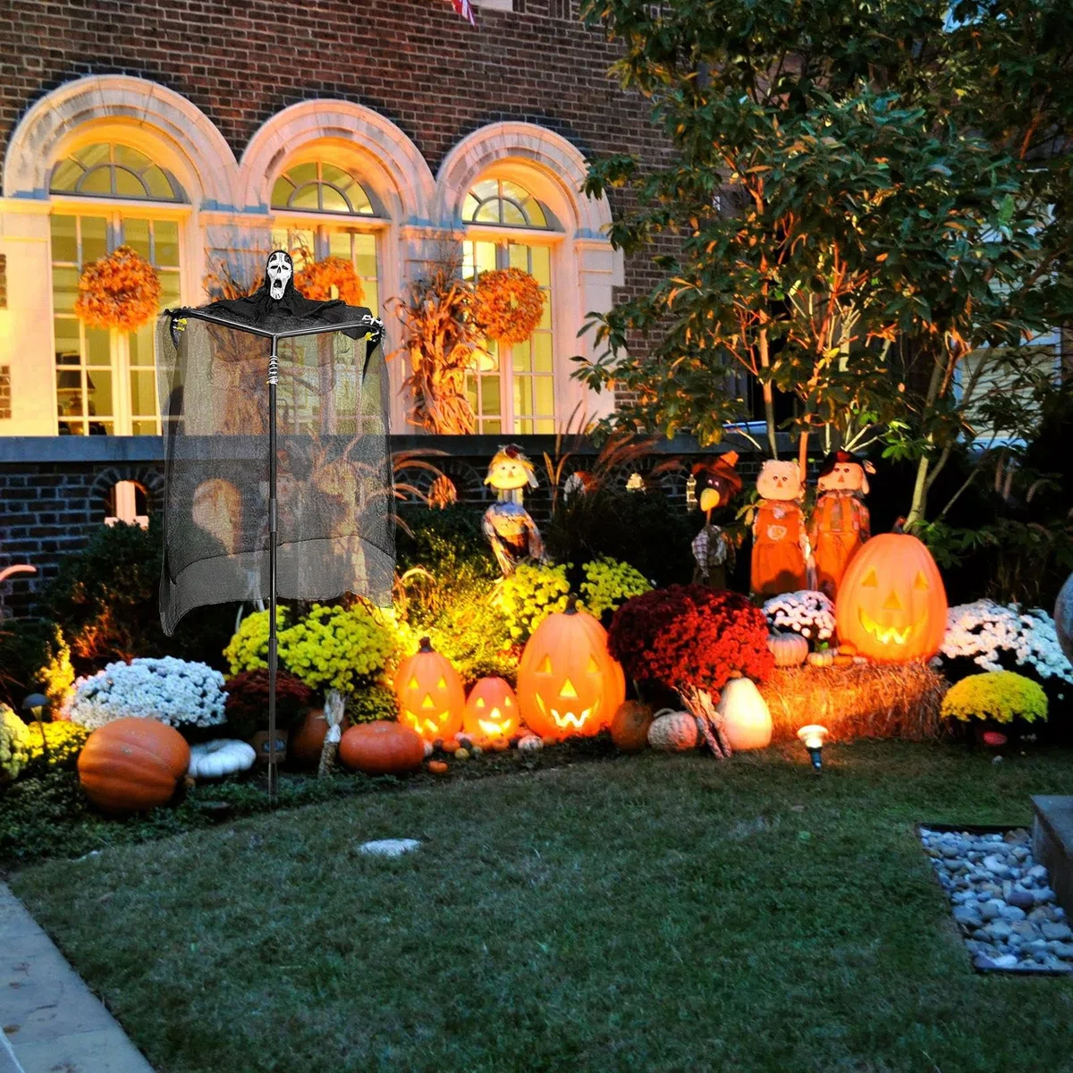 Halloweenowe Zewnętrzne Dekoracje Czarownicy Zewnętrzna Dekoracja Stracha | Odporna na Warunki Atmosferyczne Ozdoby do Scen Horroru dla Cmentarza Ogrodu Podwórka i Nawiedzonego