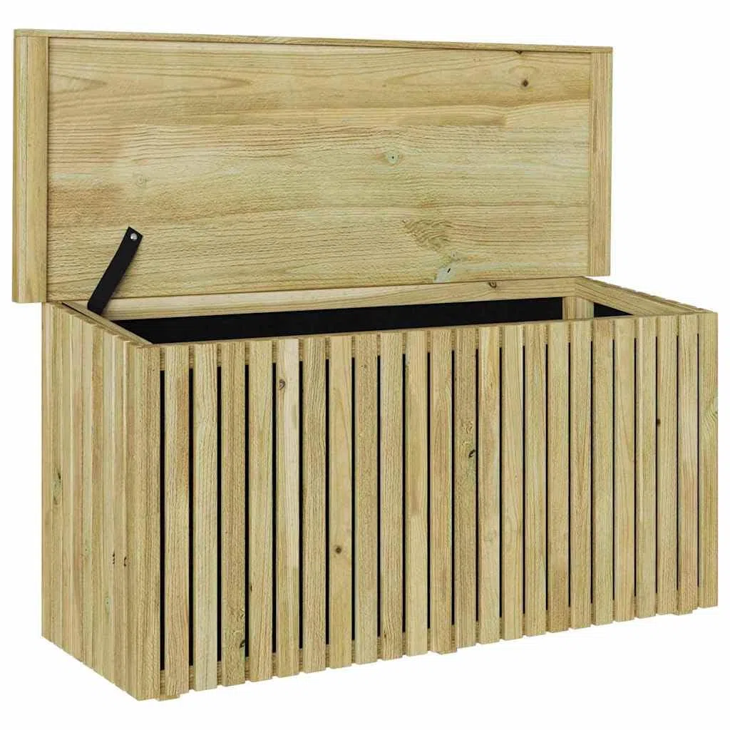 Schowek ogrodowy z naturalnego brązu, 119 x 44 x 58,5 cm, zewnętrzna skrzynia z drewna sosnowego na poduszki i narzędzia, patio